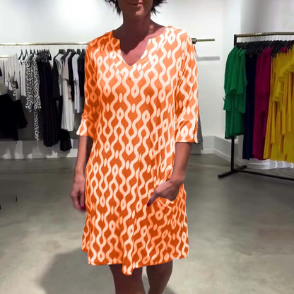 Iris™ - Behagelig printet kjole