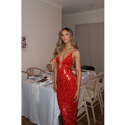 Isla | Sequin Halter Dress