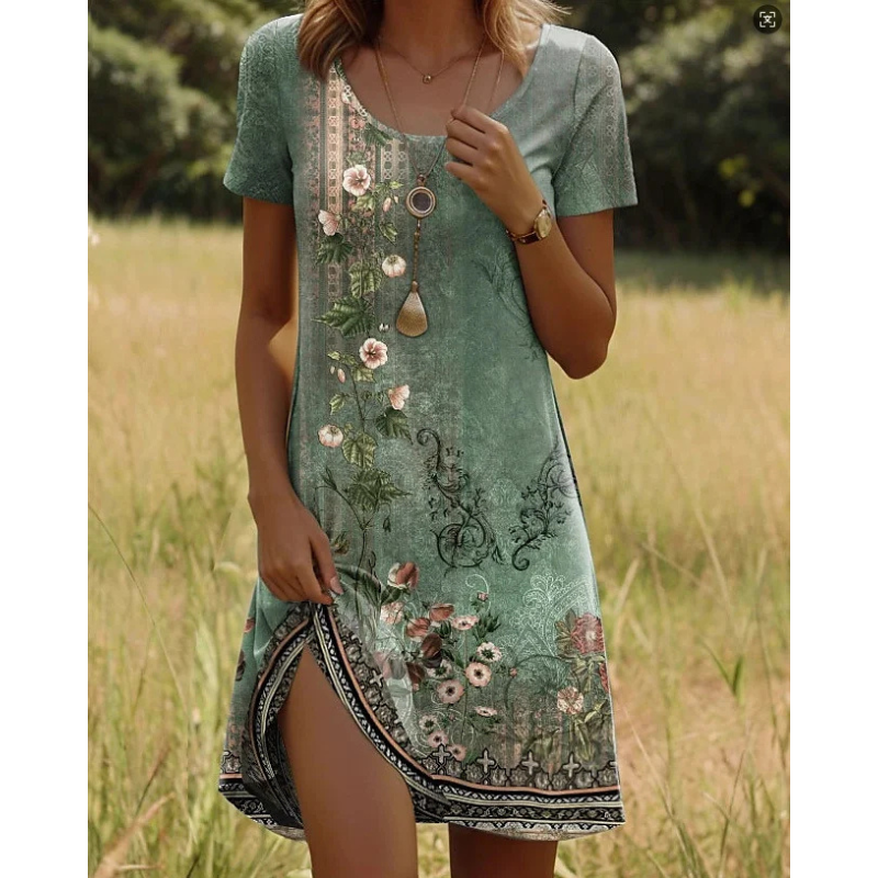 Lana™ | Kort kjole med moderigtigt print