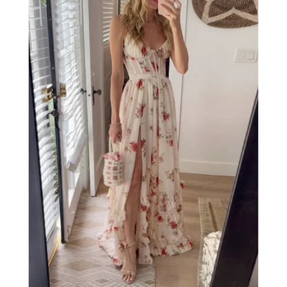 Sonja™ | Blomstret midi-kjole