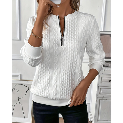 Susan™ | Sweater med lynlås