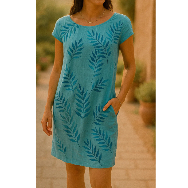 Ranya™ | Elegant kjole i bomuld og hør