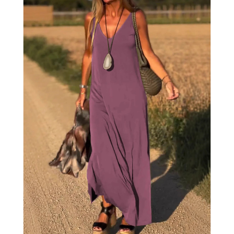 Evelyne™ - Elegant lang ærmeløs kjole