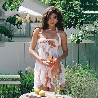 Asny™ | Chiffon minikjole med blomsterprint