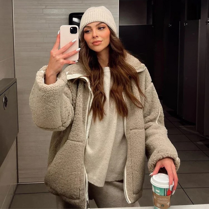 Kaja™ | Blød teddyfrakke