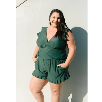 Anouk™ | Badedragt med flæser og indbygget bh