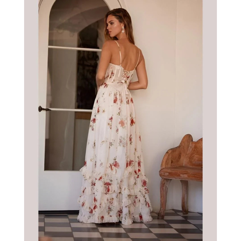 Sonja™ | Blomstret midi-kjole