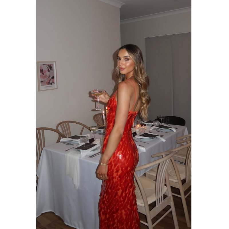 Isla | Sequin Halter Dress