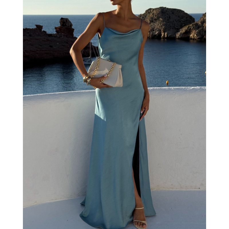 Malou™ - Sexet og elegant maxikjole med høj slids i siden