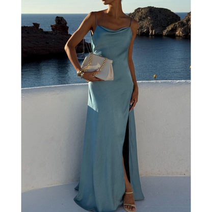 Malou™ - Sexet og elegant maxikjole med høj slids i siden