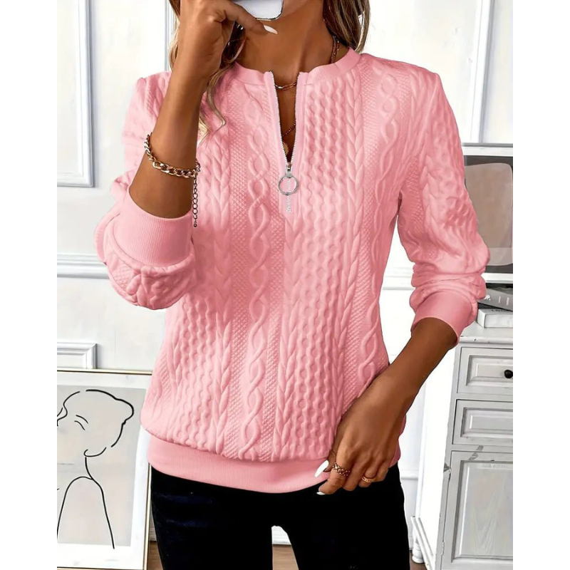 Susan™ | Sweater med lynlås