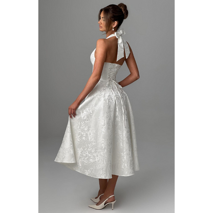 Ara™ | Midi-kjole med halskraveudskæring