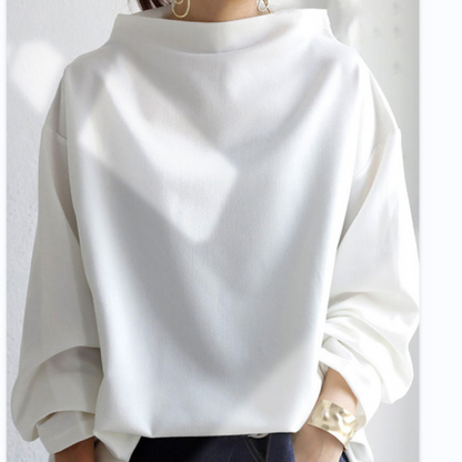 Elly™ | Blød strikket top med høj hals