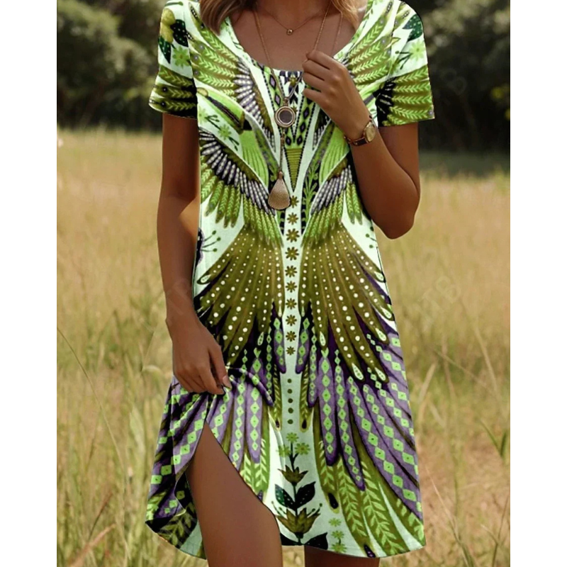 Lana™ | Kort kjole med moderigtigt print