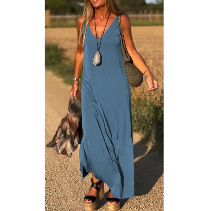 Evelyne™ - Elegant lang ærmeløs kjole