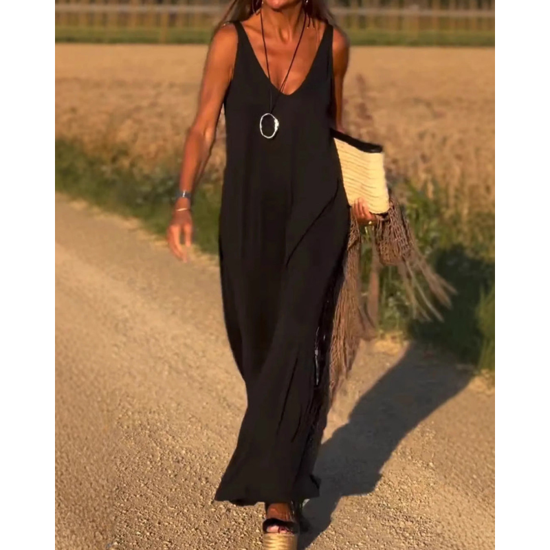 Evelyne™ - Elegant lang ærmeløs kjole
