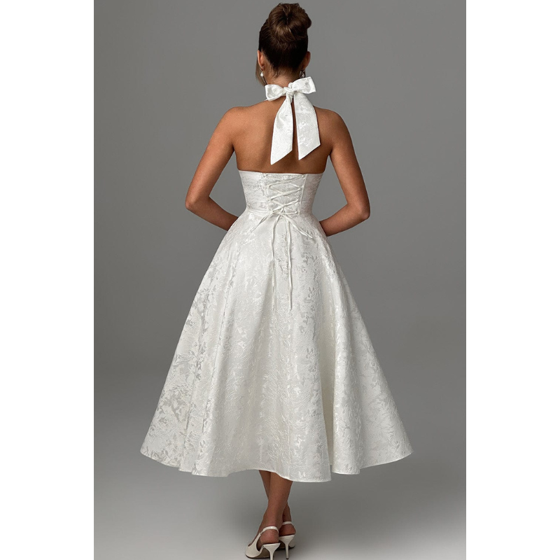 Ara™ | Midi-kjole med halskraveudskæring