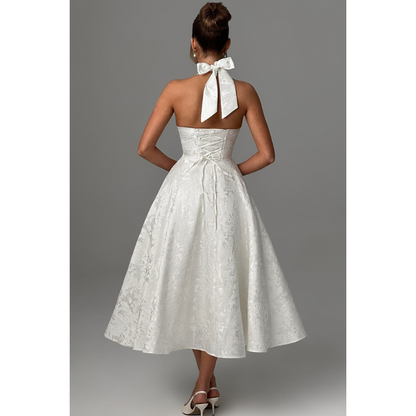 Ara™ | Midi-kjole med halskraveudskæring