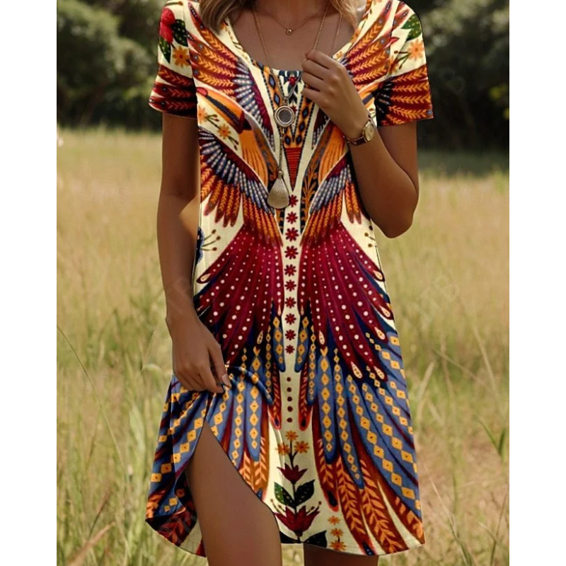 Lana™ | Kort kjole med moderigtigt print