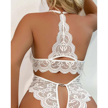 Eyla™ Forførende blonder pyjamas med åbent design