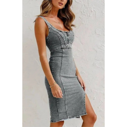 Anna™ | Denim kjole med justerbare stropper