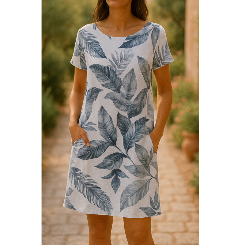 Ranya™ | Elegant kjole i bomuld og hør