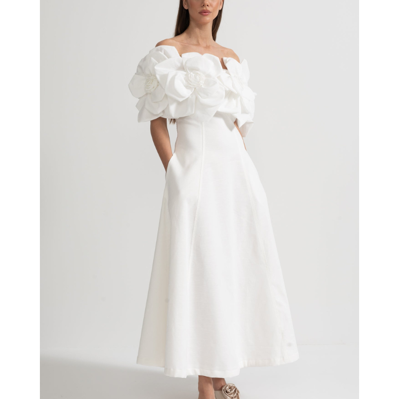 Merle™ |  Blomstret midi-kjole