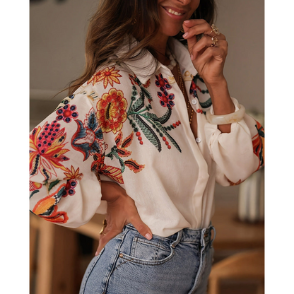 Camicia™ | Blomsterbroderi Bluse