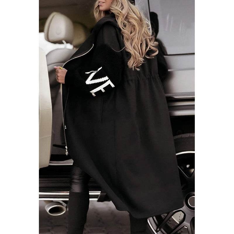 Amélie™ | Damefrakke med strikkede ærmer