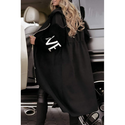 Amélie™ | Damefrakke med strikkede ærmer