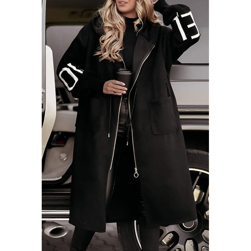 Amélie™ | Damefrakke med strikkede ærmer