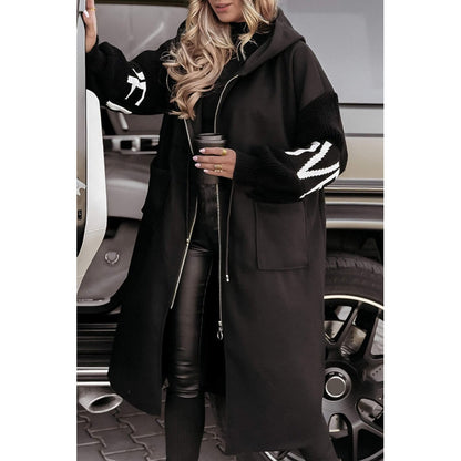 Amélie™ | Damefrakke med strikkede ærmer