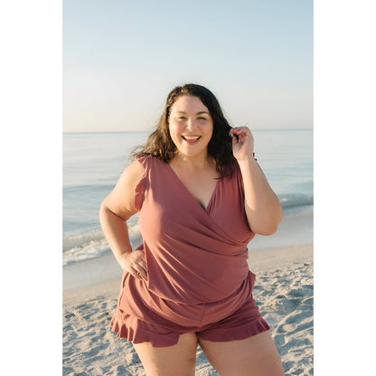 Anouk™ | Badedragt med flæser og indbygget bh