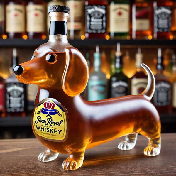 🐶🥃 Dog Whiskey Bottle