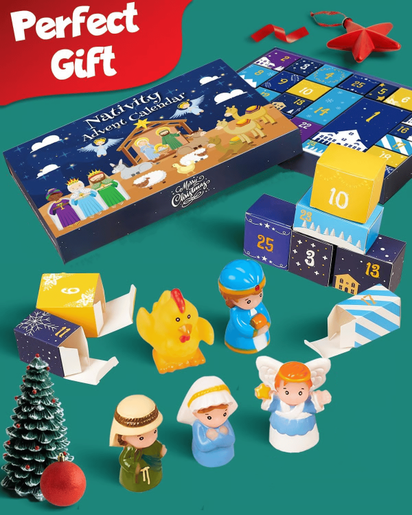 🏆 2025 Julekalender med Fødselskrubbe (25 dele) 💯 Giftfri & Lugtfri