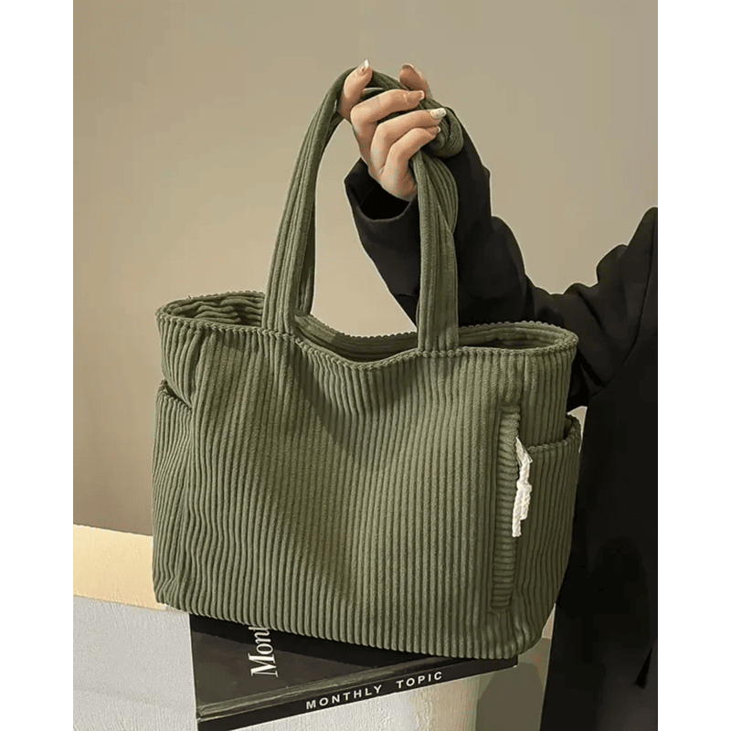 Tilda™ - Ribbet tote bag med snoretræk