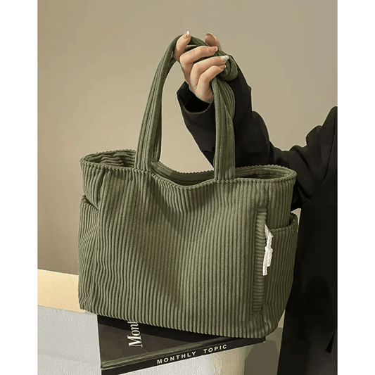 Tilda™ - Ribbet tote bag med snoretræk