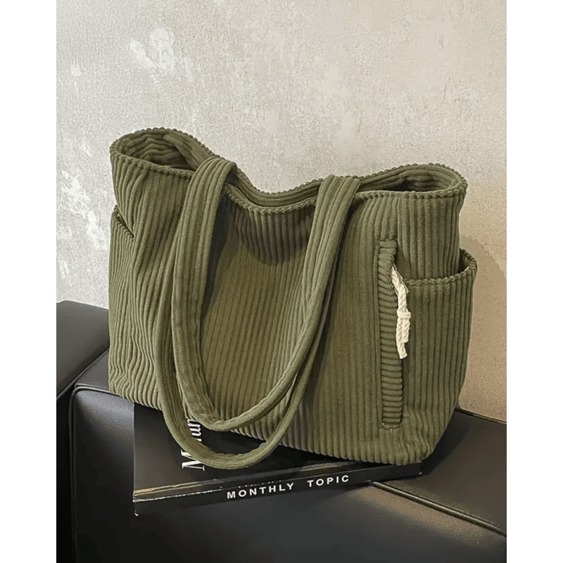 Tilda™ - Ribbet tote bag med snoretræk