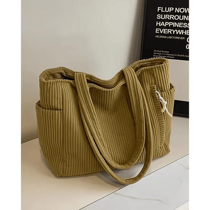 Tilda™ - Ribbet tote bag med snoretræk