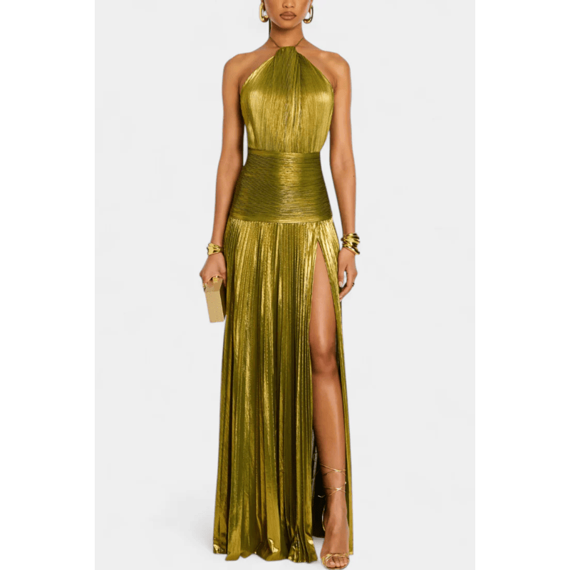 Lorette™ | Metallic-kjole med åben ryg