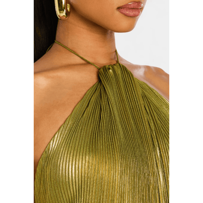 Lorette™ | Metallic-kjole med åben ryg